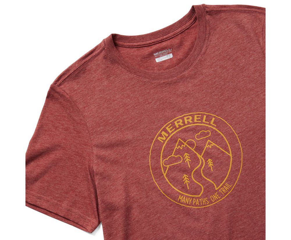 Merrell Kort Ærme Herre - Trailmarker Tee - Bordeaux - VZW795023